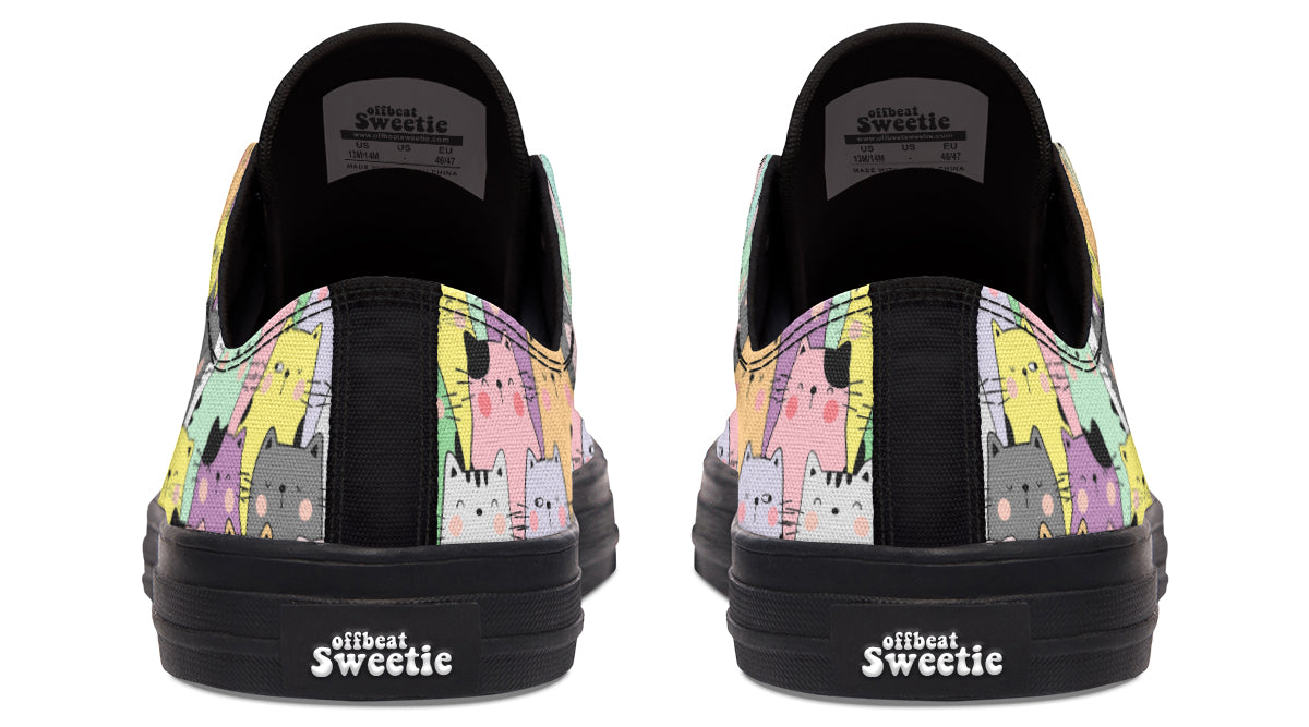 You've Got To Be Kitten Me Low Tops - Offbeat Sweetie