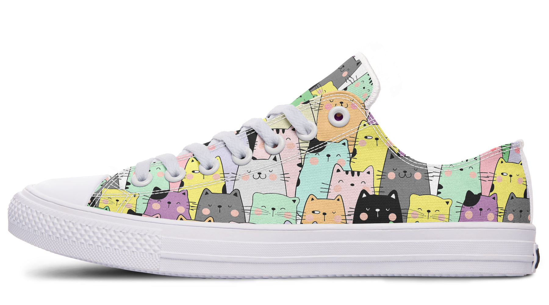 You've Got To Be Kitten Me Low Tops - Offbeat Sweetie