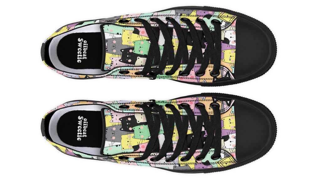 You've Got To Be Kitten Me Low Tops - Offbeat Sweetie