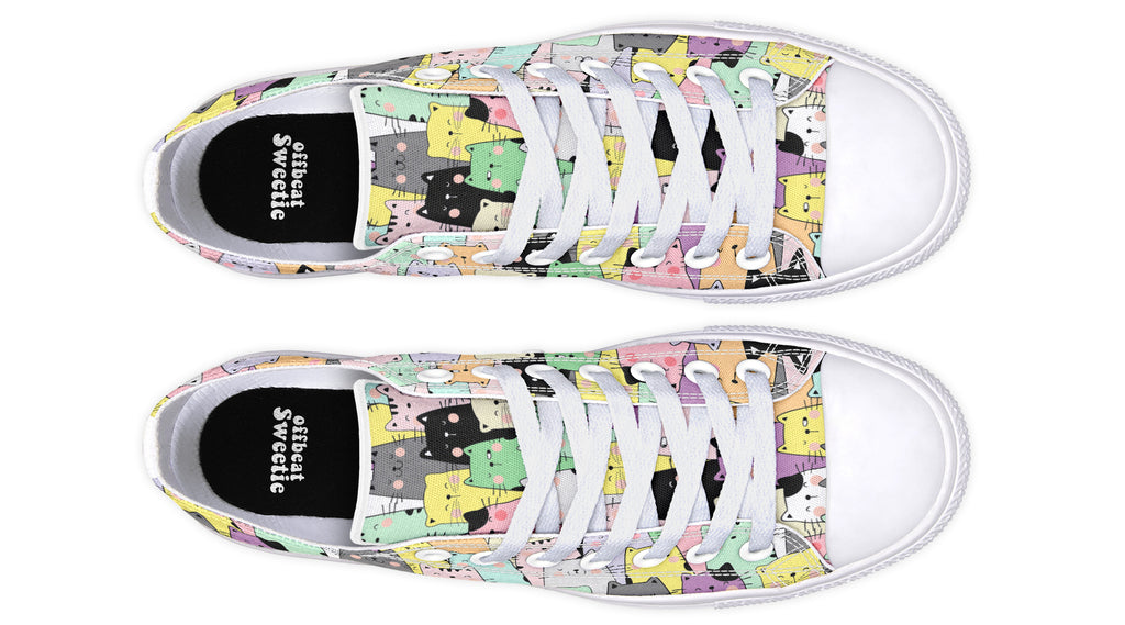 You've Got To Be Kitten Me Low Tops - Offbeat Sweetie