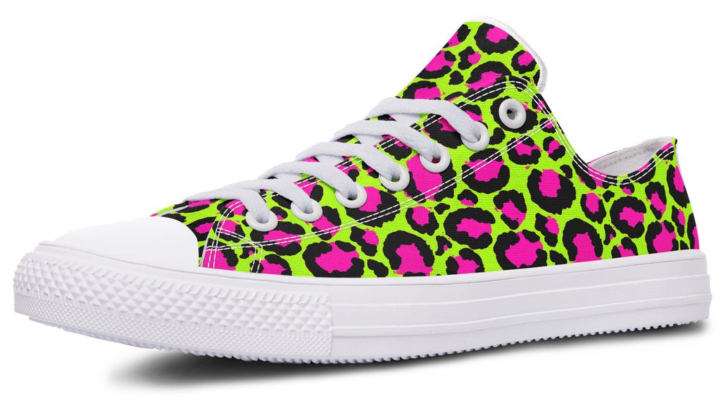 Zombie Leopard x Neon Leopard Mismatch Low Tops