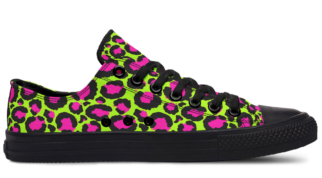 Zombie Leopard x Neon Leopard Mismatch Low Tops