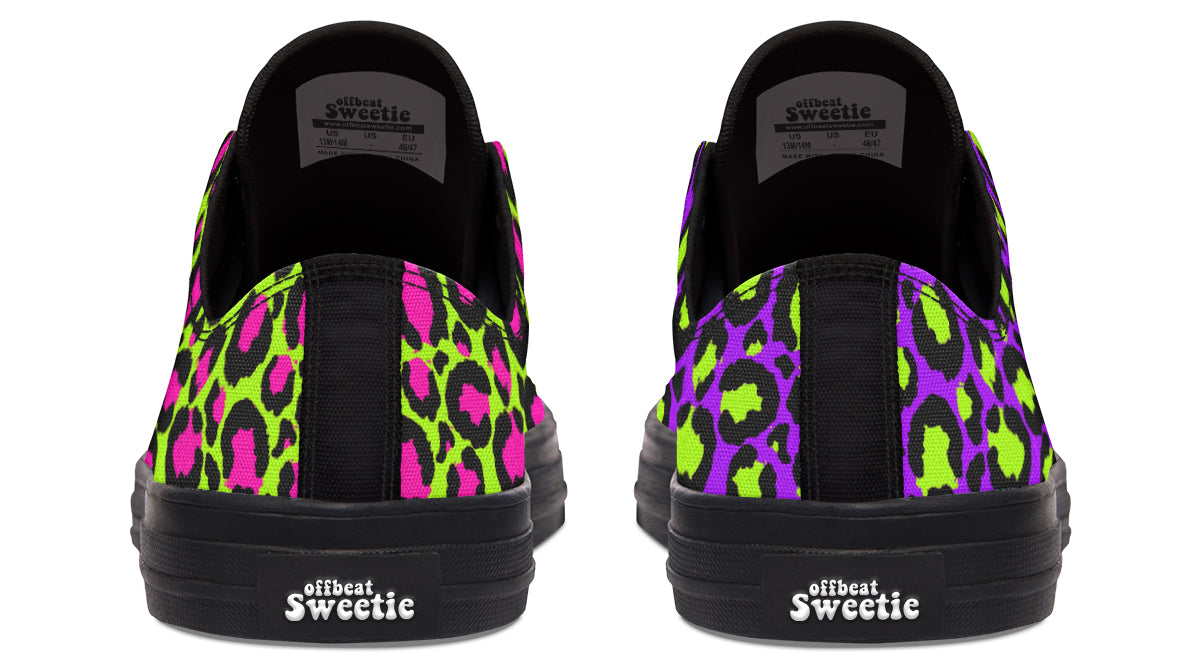 Zombie Leopard x Neon Leopard Mismatch Low Tops