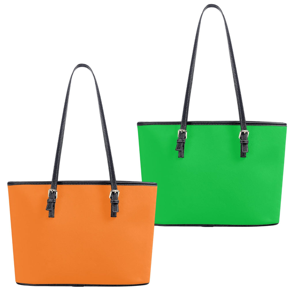 Orange and Green Mismatch Tote Bag - Offbeat Sweetie