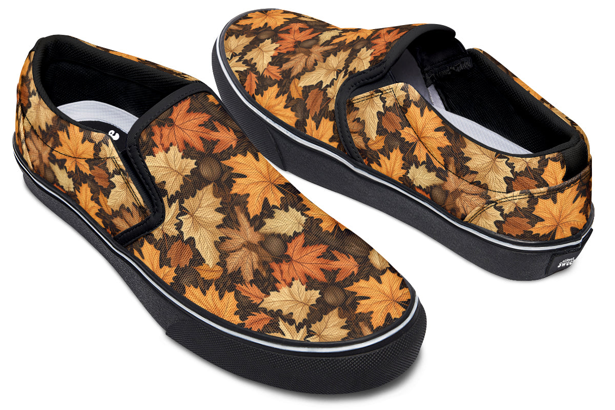 Autumn Leaves Slip Ons - Offbeat Sweetie