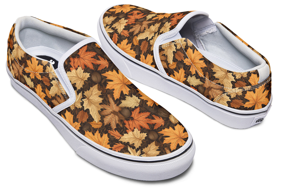 Autumn Leaves Slip Ons - Offbeat Sweetie