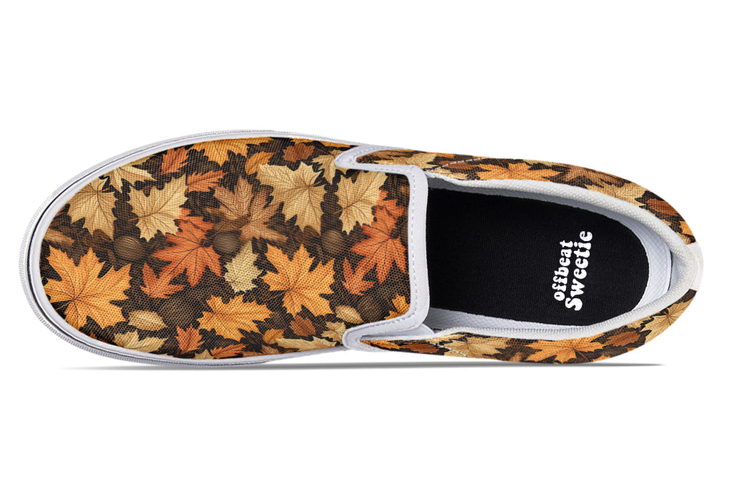 Autumn Leaves Slip Ons - Offbeat Sweetie