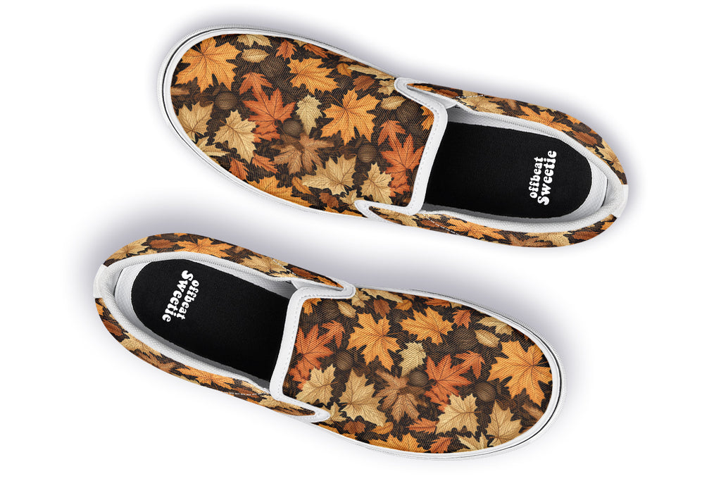 Autumn Leaves Slip Ons - Offbeat Sweetie