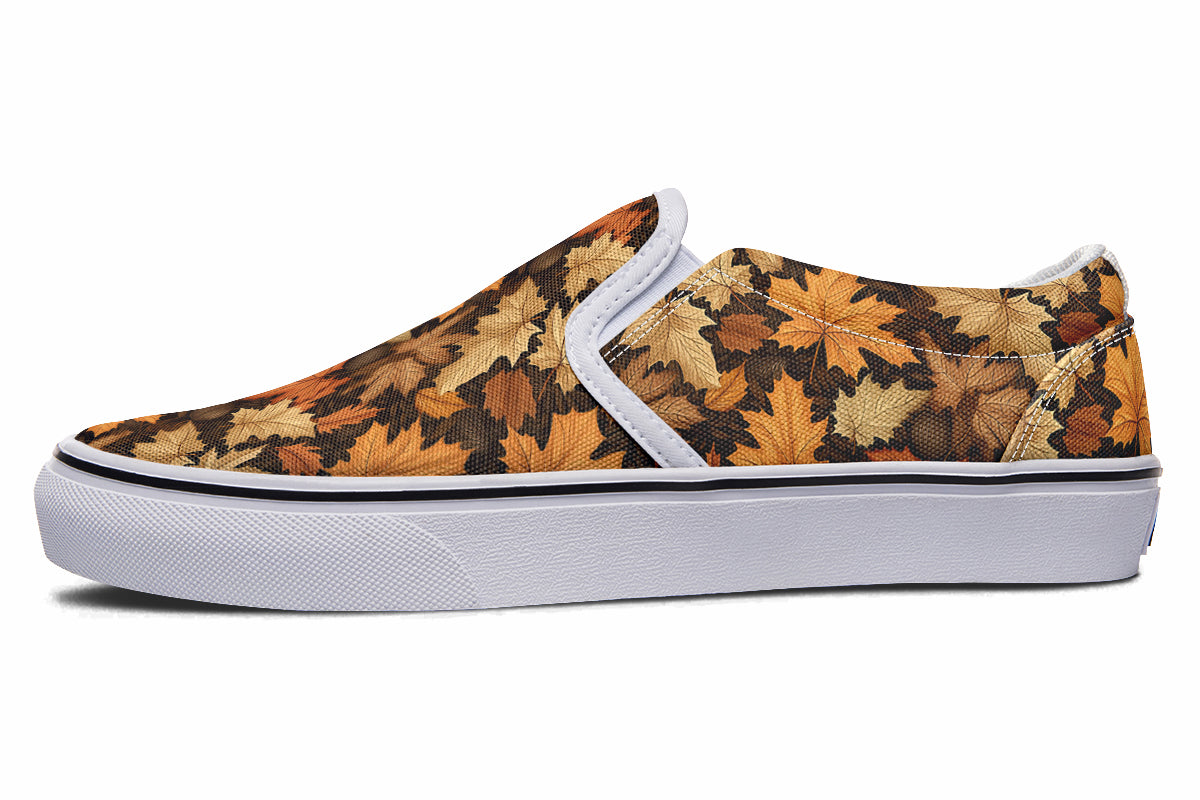 Autumn Leaves Slip Ons - Offbeat Sweetie