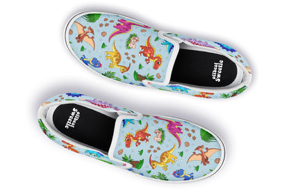 Blue Baby Dinos Slip Ons - Offbeat Sweetie