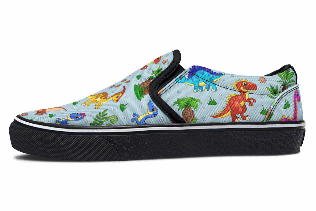 Blue Baby Dinos Slip Ons - Offbeat Sweetie