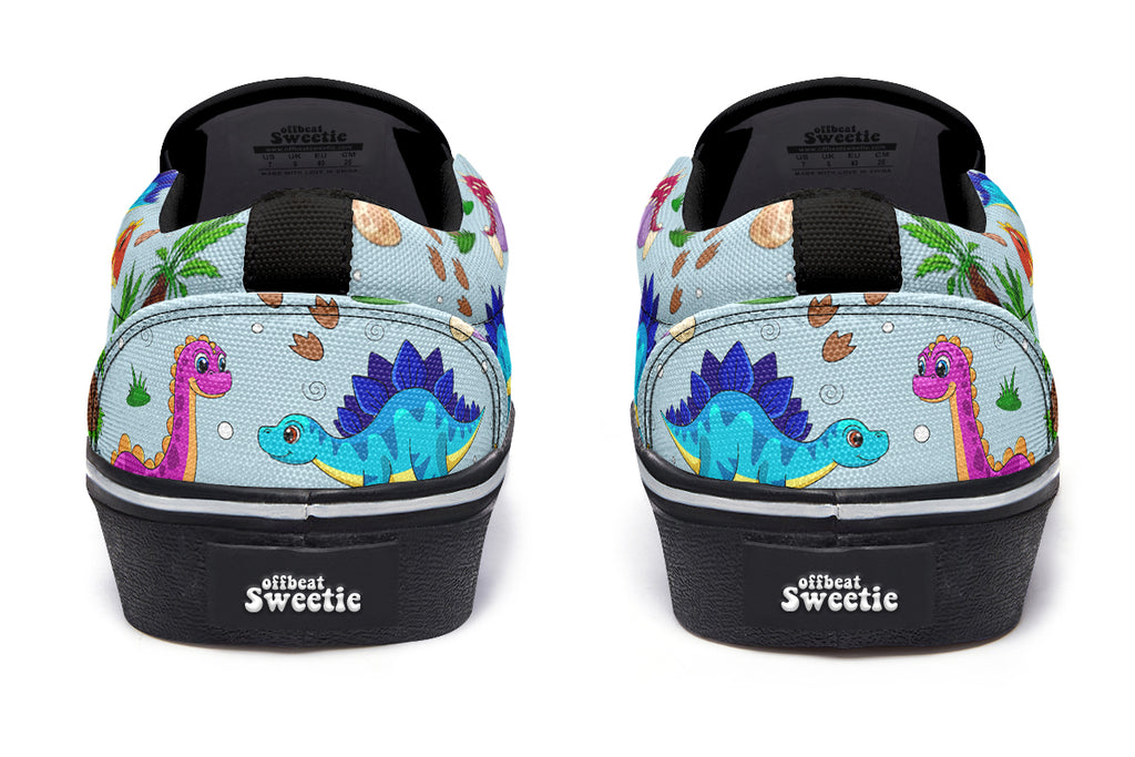 Blue Baby Dinos Slip Ons - Offbeat Sweetie