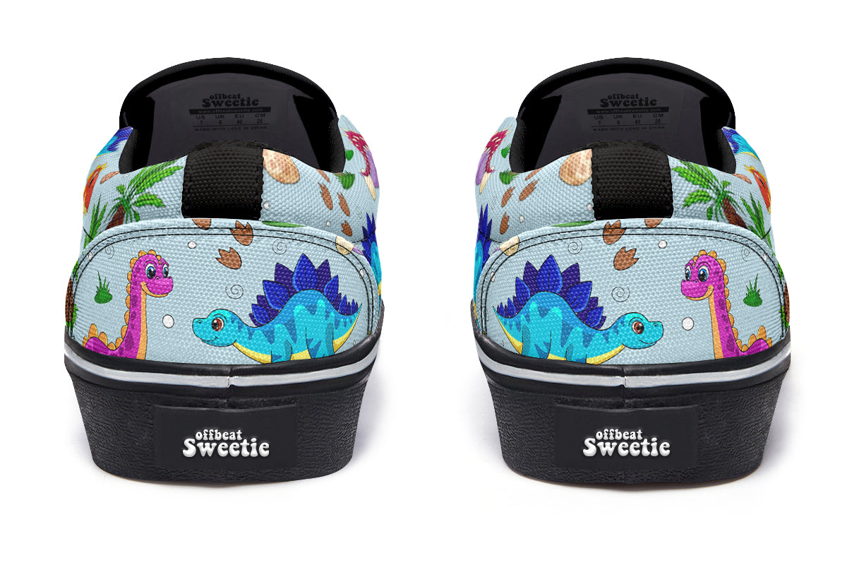 Blue Baby Dinos Slip Ons - Offbeat Sweetie