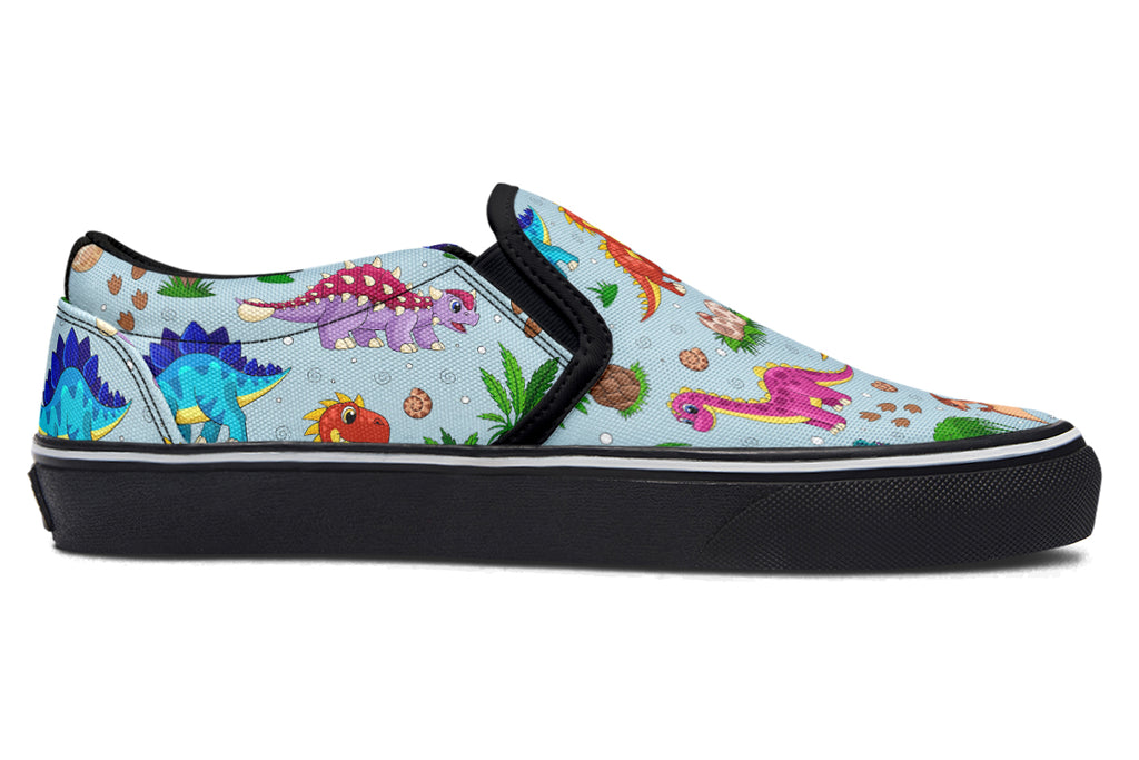Blue Baby Dinos Slip Ons - Offbeat Sweetie