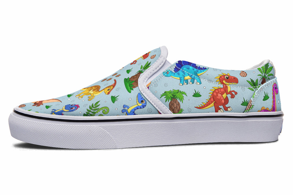 Blue Baby Dinos Slip Ons - Offbeat Sweetie