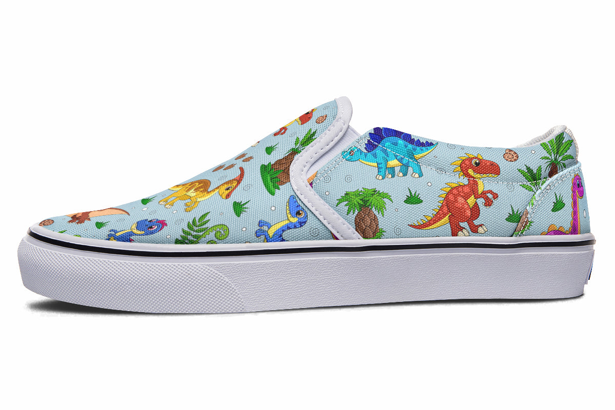 Blue Baby Dinos Slip Ons - Offbeat Sweetie