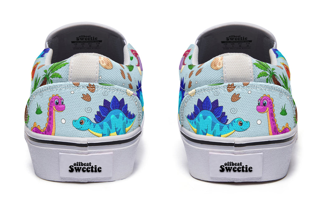 Blue Baby Dinos Slip Ons - Offbeat Sweetie