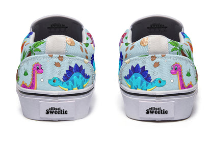 Blue Baby Dinos Slip Ons - Offbeat Sweetie