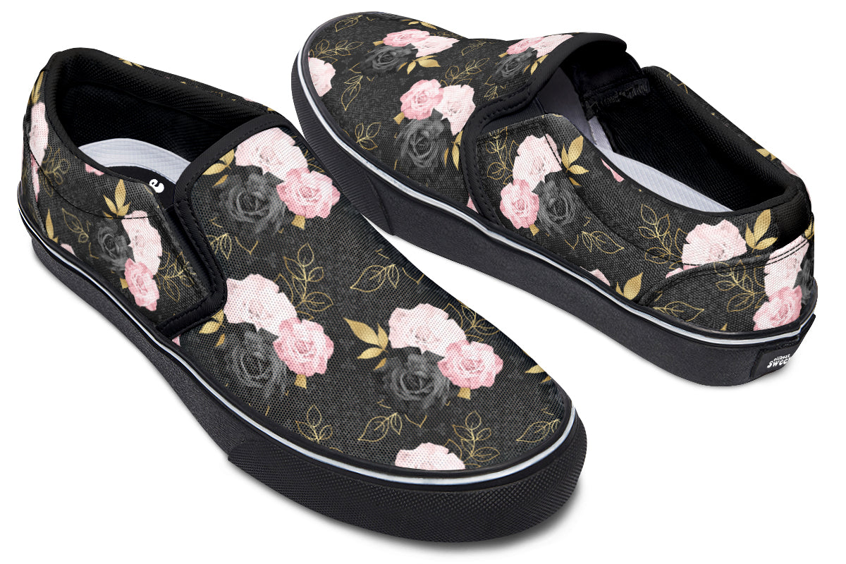 Blush Roses Slip Ons - Offbeat Sweetie