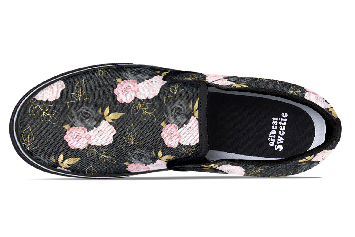Blush Roses Slip Ons - Offbeat Sweetie