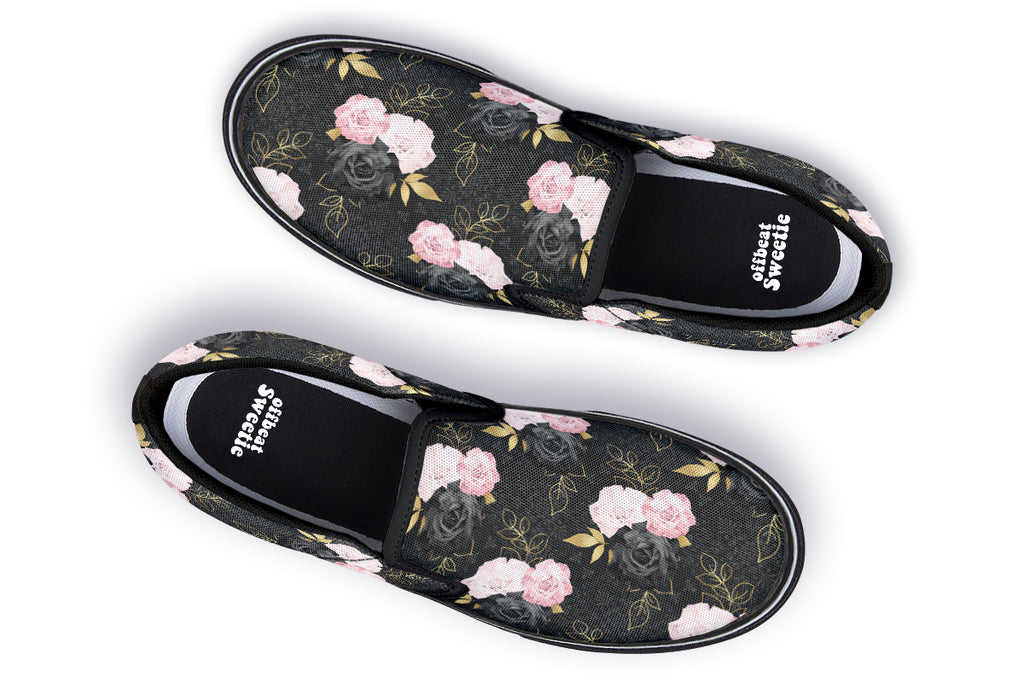 Blush Roses Slip Ons - Offbeat Sweetie