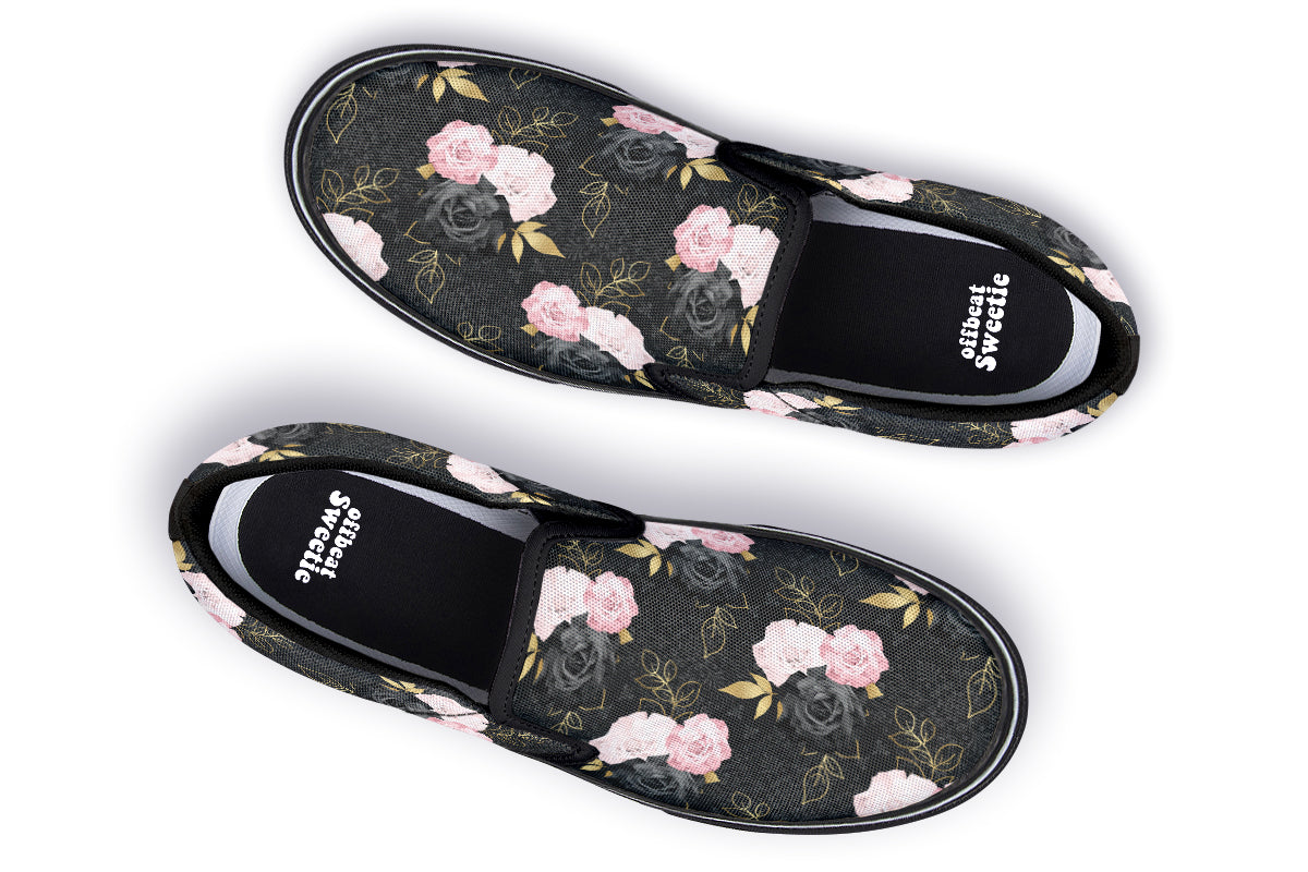 Blush Roses Slip Ons - Offbeat Sweetie