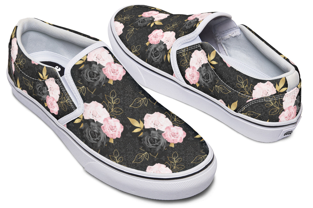 Blush Roses Slip Ons - Offbeat Sweetie
