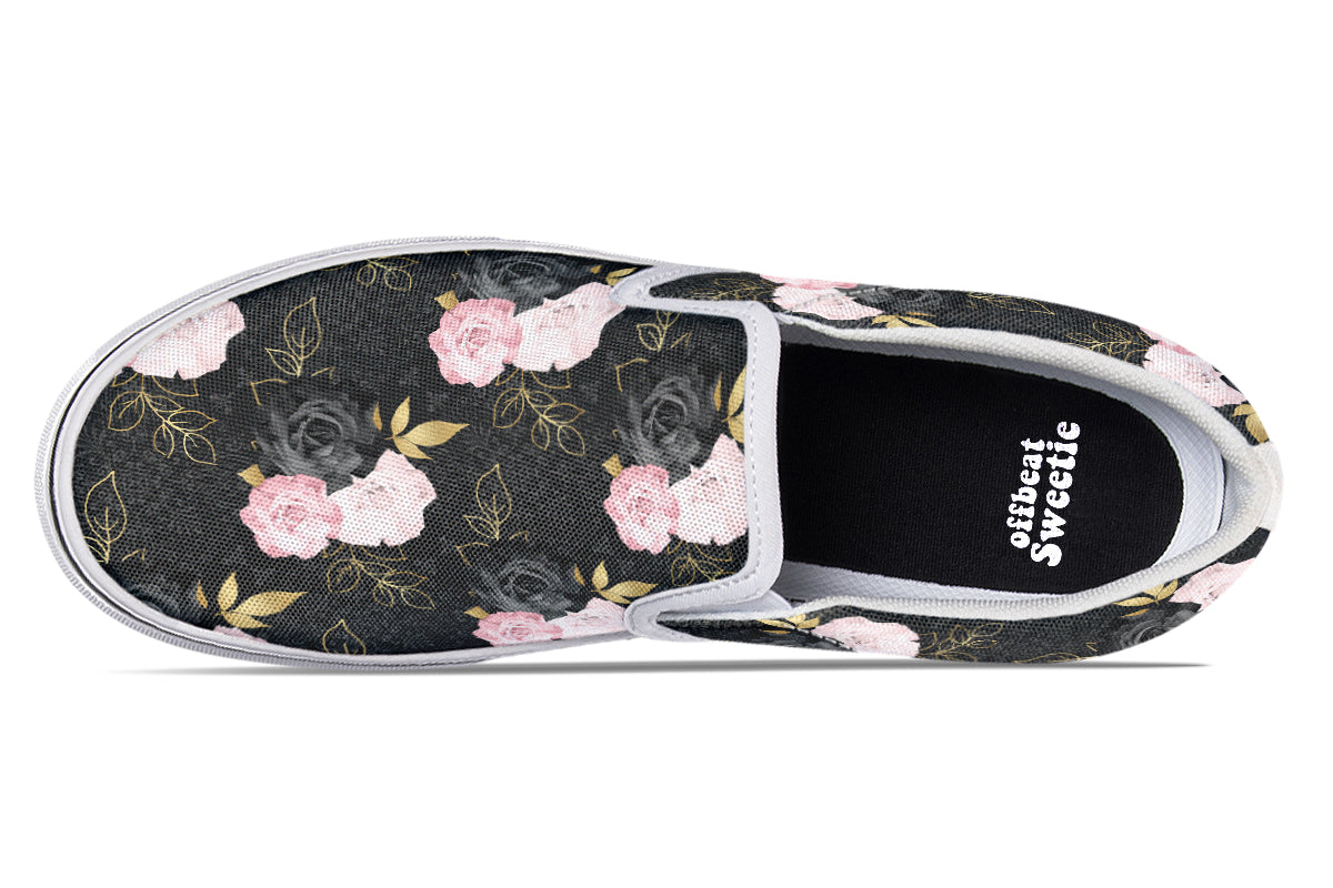 Blush Roses Slip Ons - Offbeat Sweetie