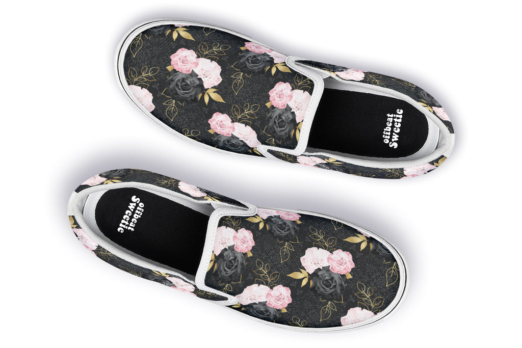 Blush Roses Slip Ons - Offbeat Sweetie