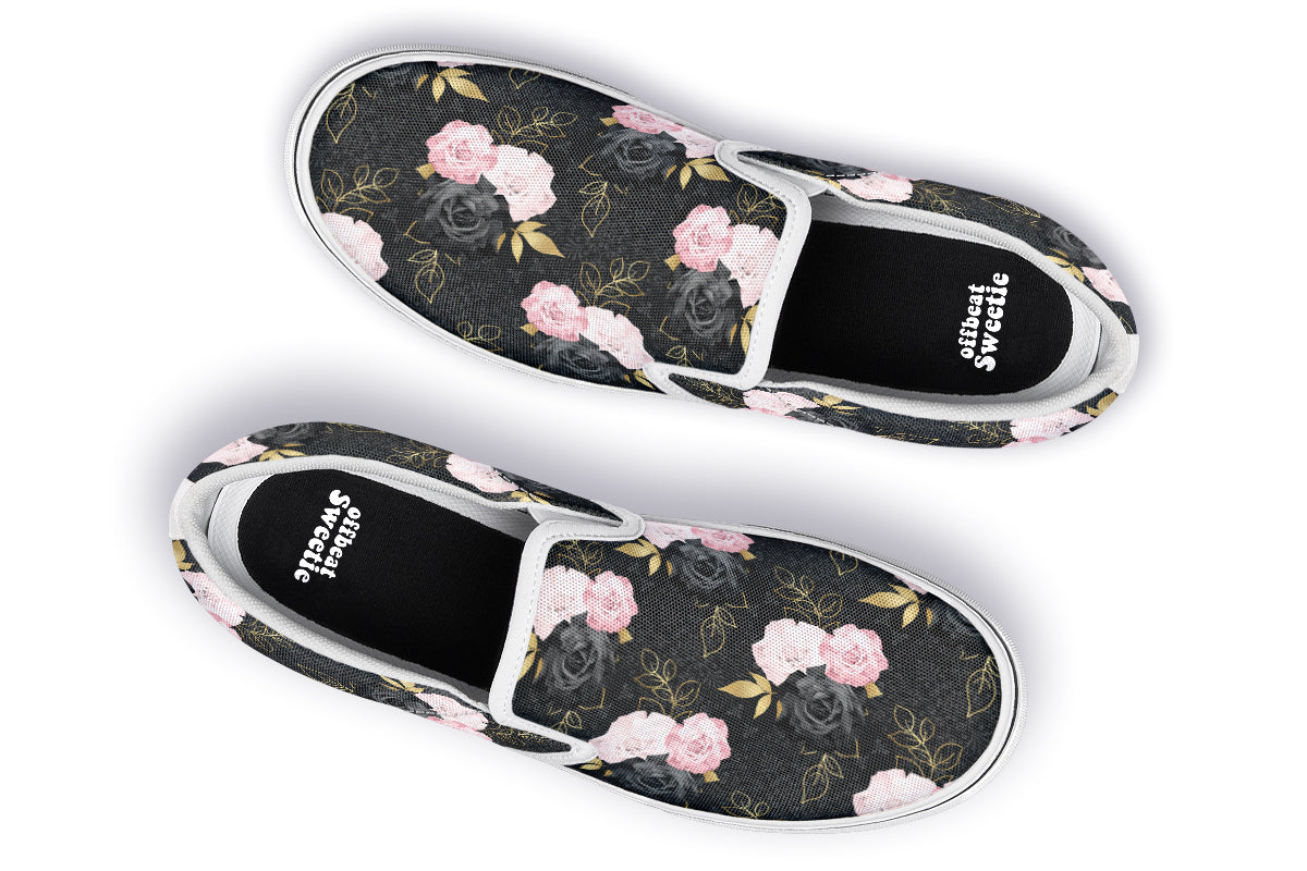 Blush Roses Slip Ons - Offbeat Sweetie