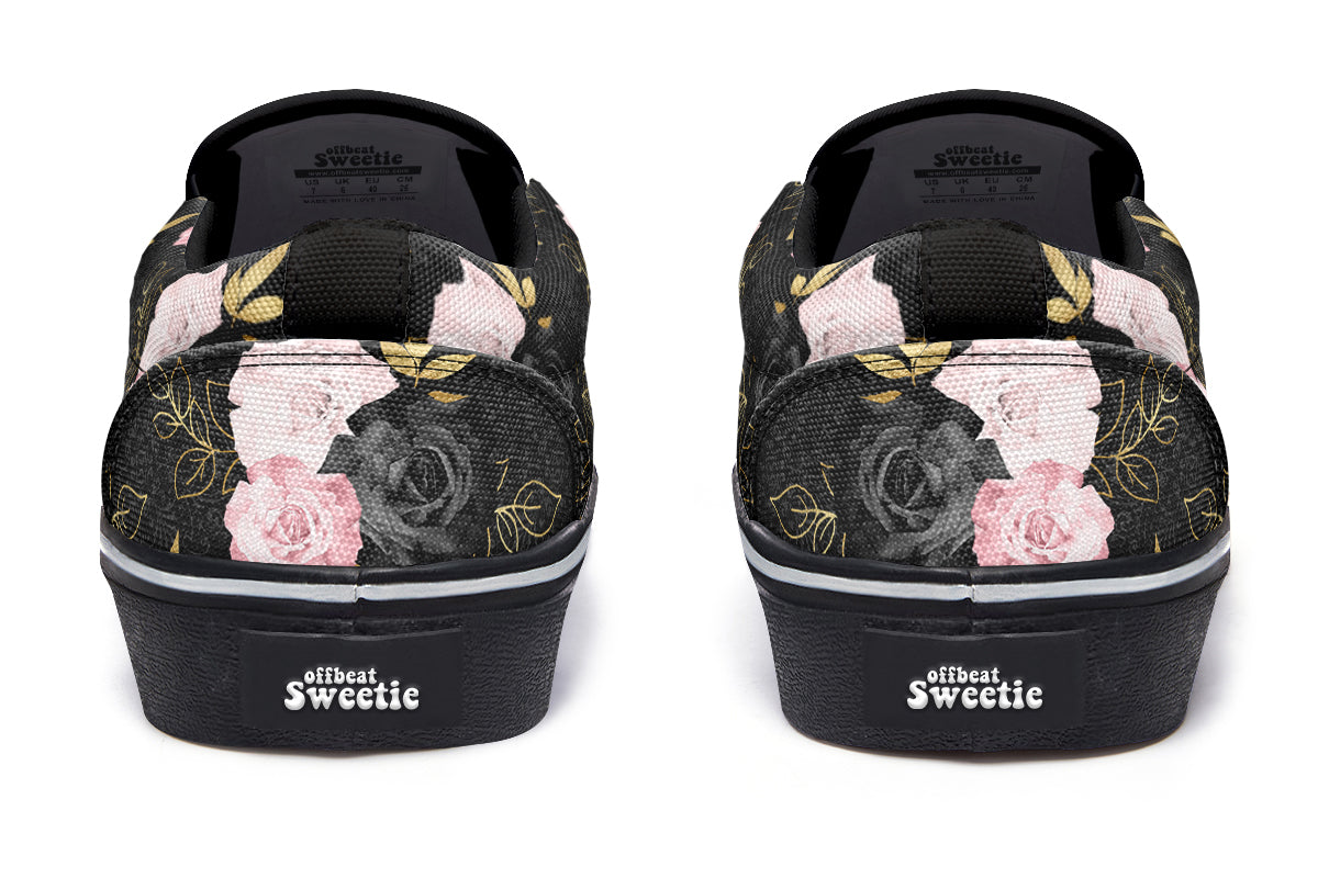 Blush Roses Slip Ons - Offbeat Sweetie