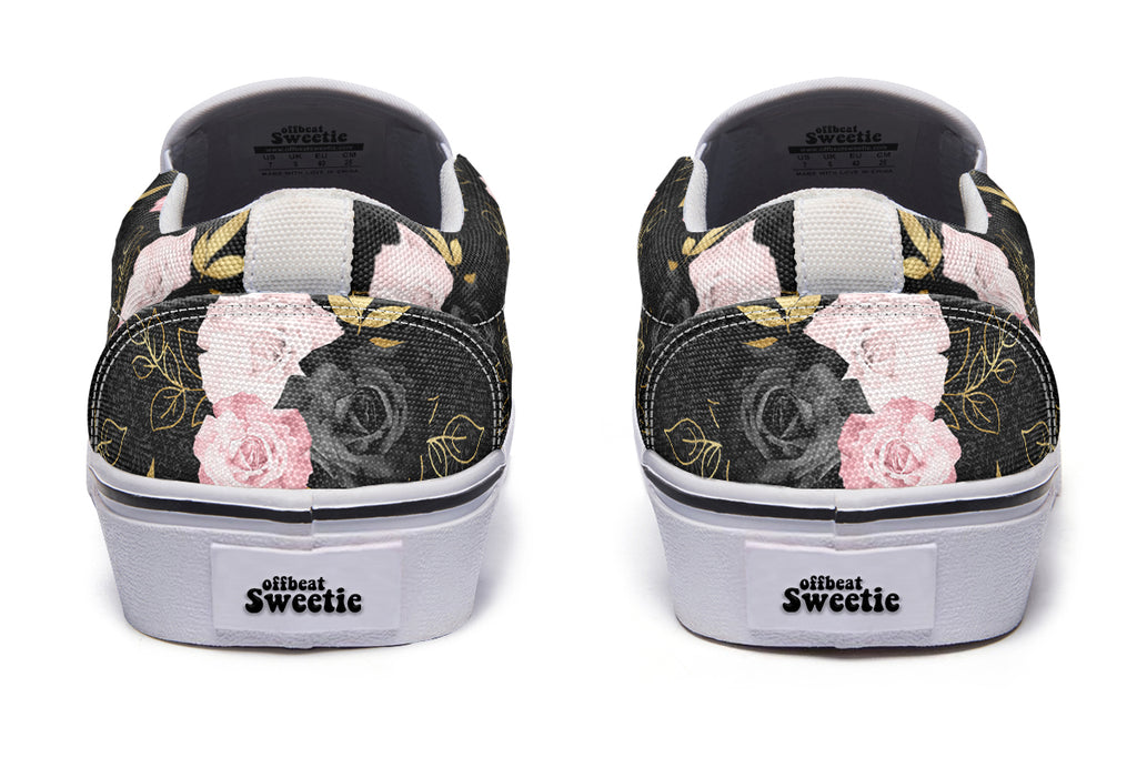 Blush Roses Slip Ons - Offbeat Sweetie