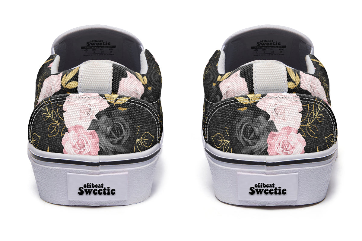 Blush Roses Slip Ons - Offbeat Sweetie