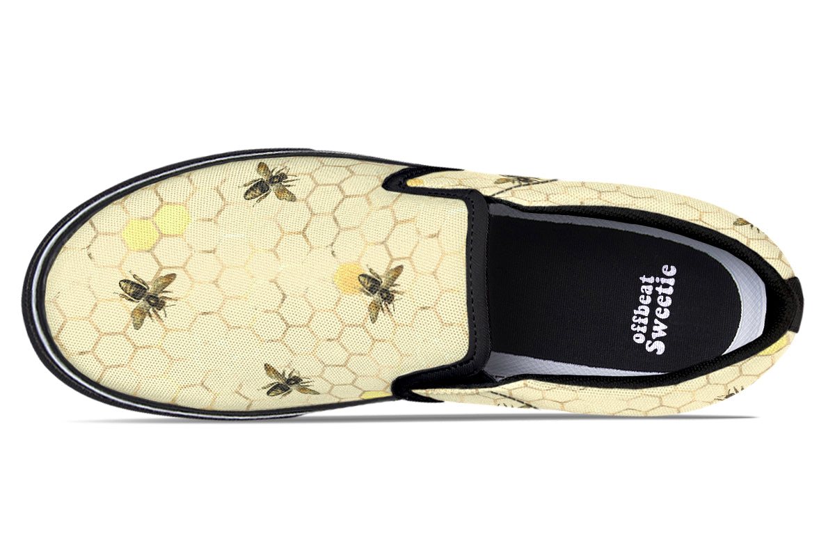 Busy Bees Slip Ons - Offbeat Sweetie