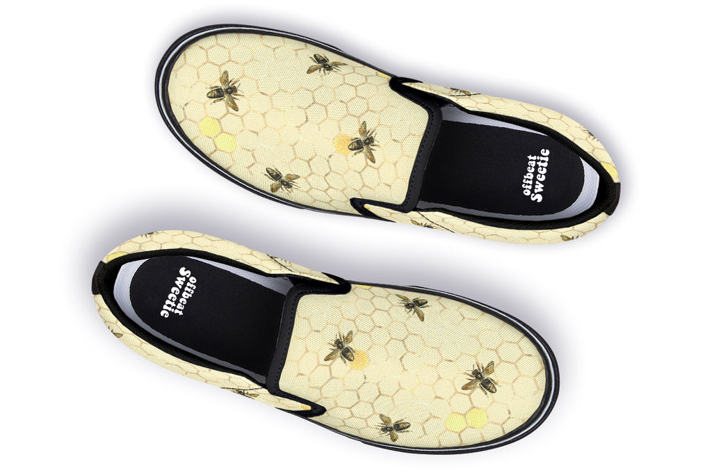 Busy Bees Slip Ons - Offbeat Sweetie