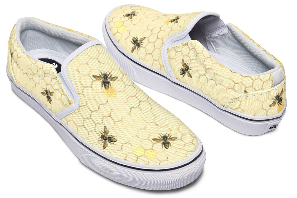 Busy Bees Slip Ons - Offbeat Sweetie