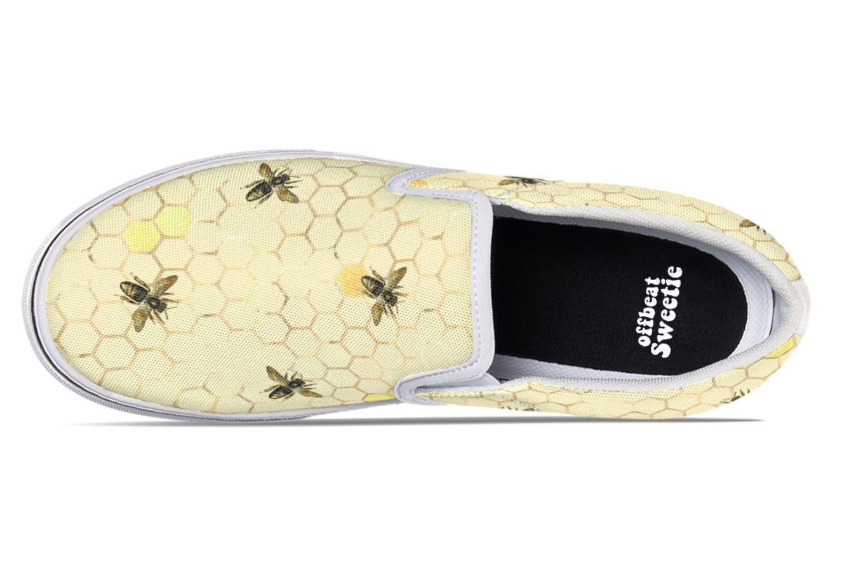 Busy Bees Slip Ons - Offbeat Sweetie
