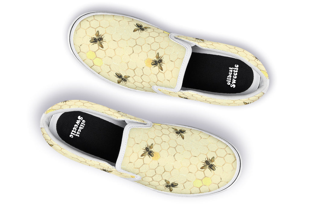 Busy Bees Slip Ons - Offbeat Sweetie