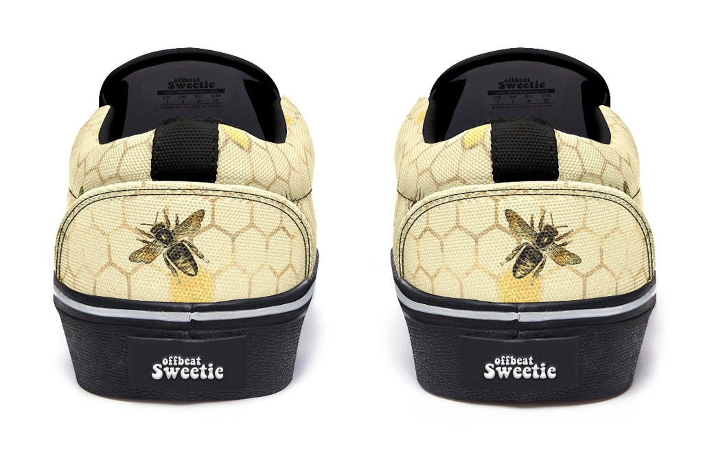 Busy Bees Slip Ons - Offbeat Sweetie