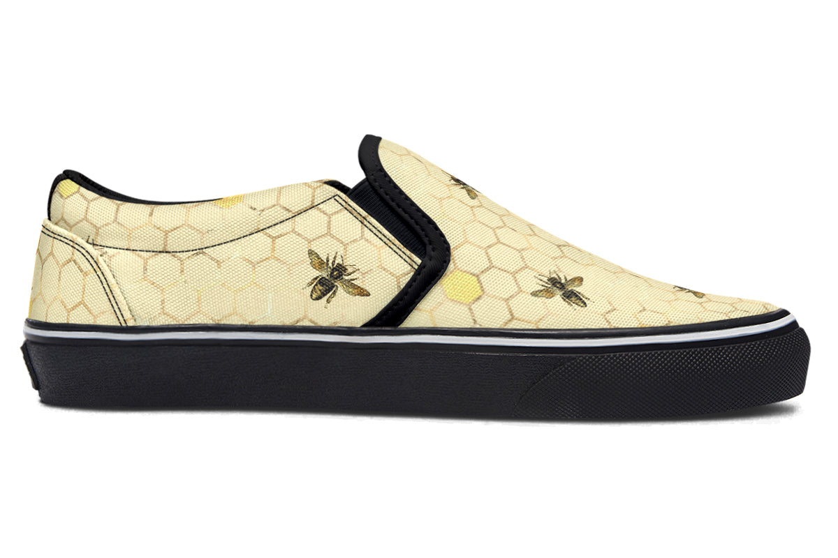 Busy Bees Slip Ons - Offbeat Sweetie