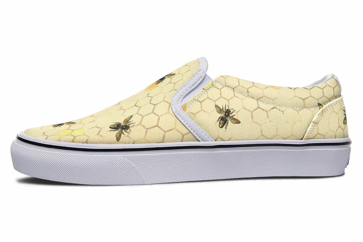Busy Bees Slip Ons - Offbeat Sweetie