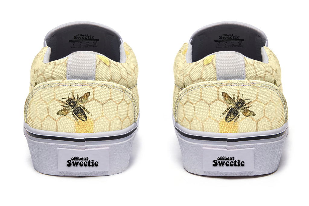 Busy Bees Slip Ons - Offbeat Sweetie