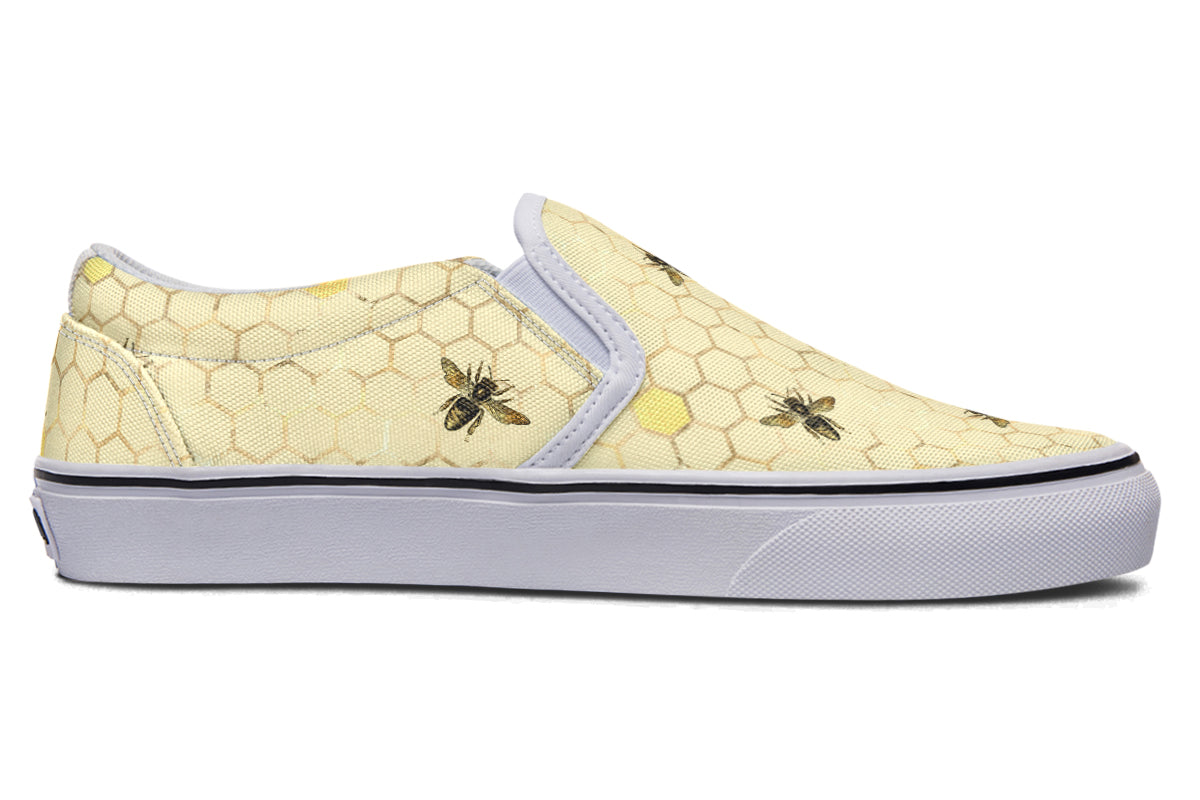 Busy Bees Slip Ons - Offbeat Sweetie