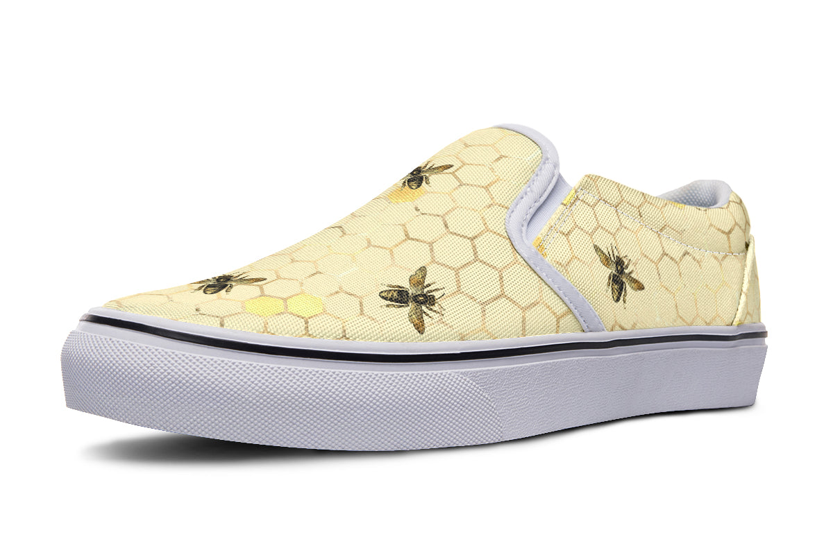 Busy Bees Slip Ons - Offbeat Sweetie
