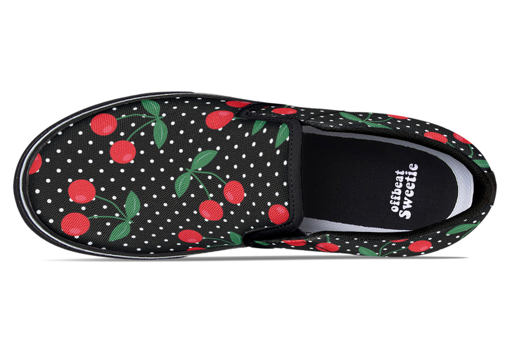 Cherries Slip Ons - Offbeat Sweetie