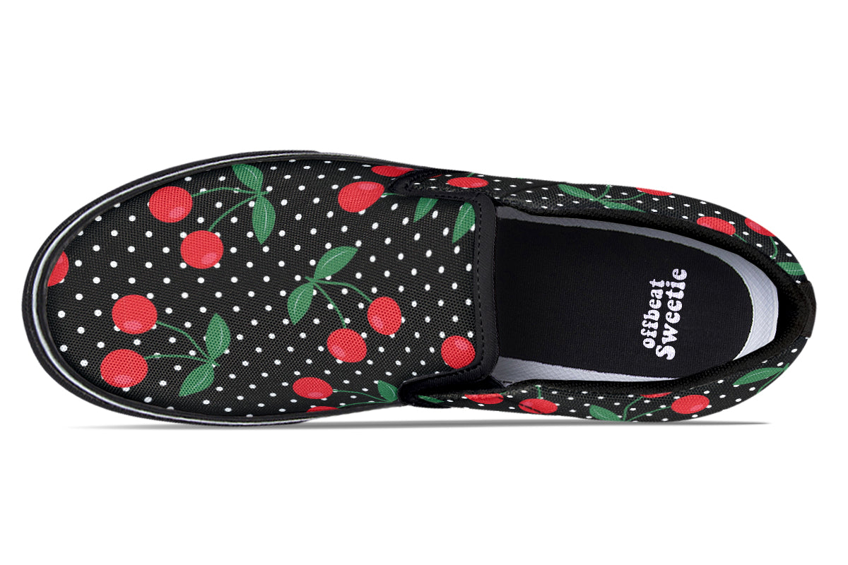 Cherries Slip Ons - Offbeat Sweetie