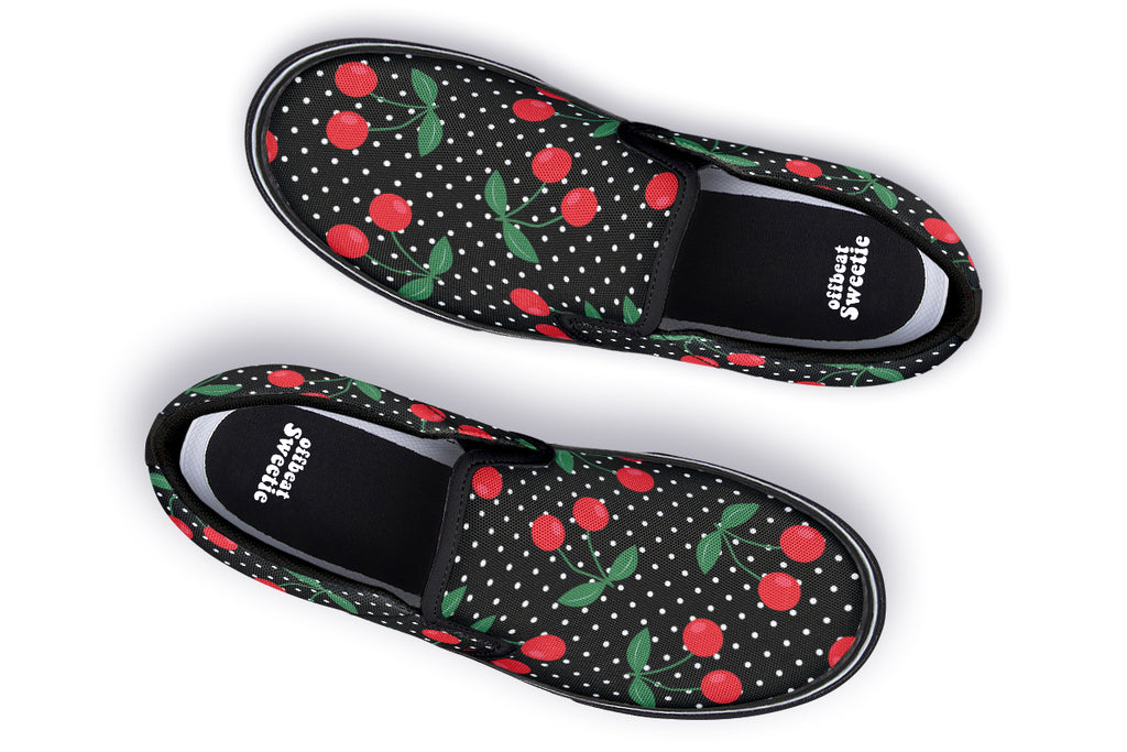 Cherries Slip Ons - Offbeat Sweetie