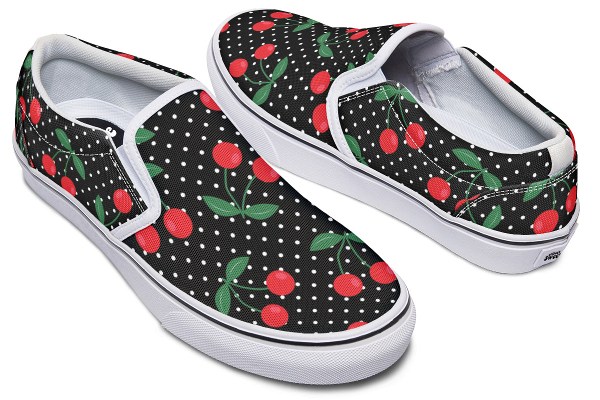 Cherries Slip Ons - Offbeat Sweetie