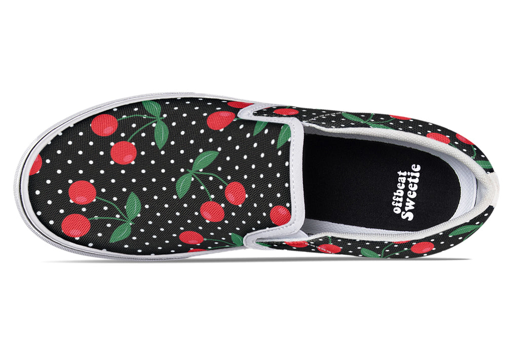 Cherries Slip Ons - Offbeat Sweetie