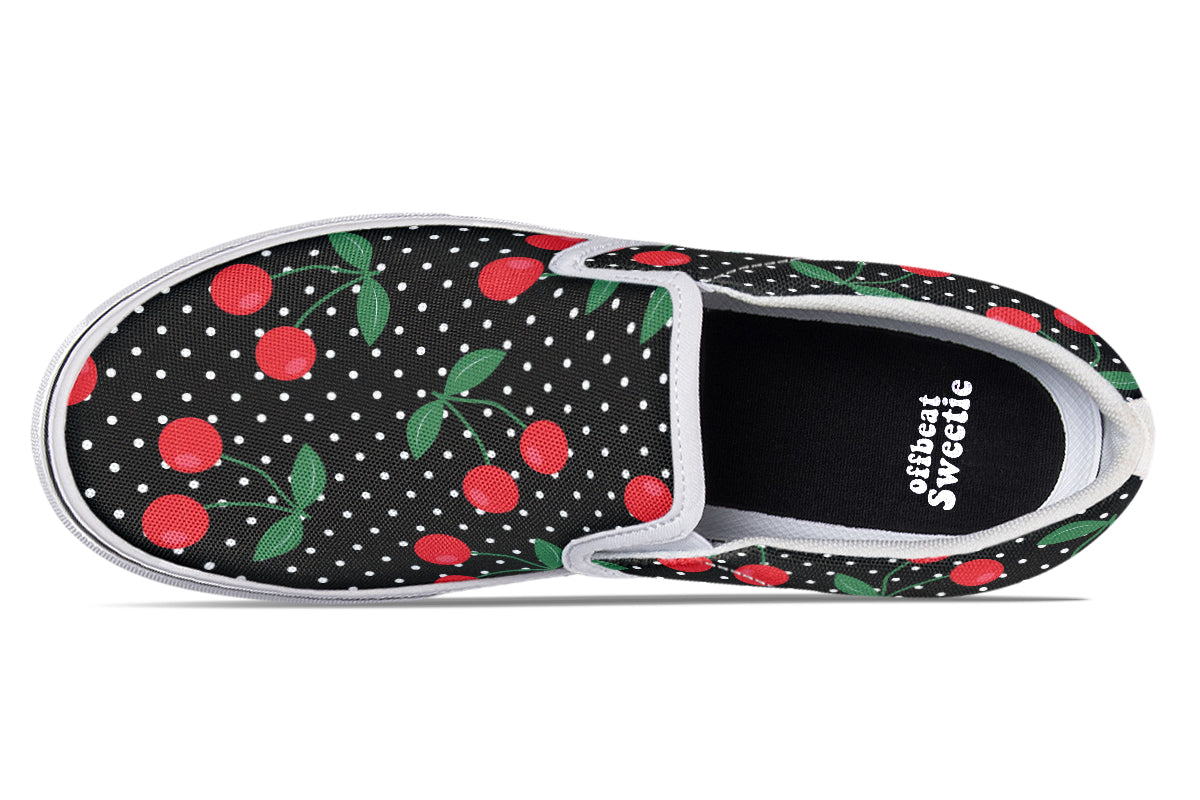 Cherries Slip Ons - Offbeat Sweetie